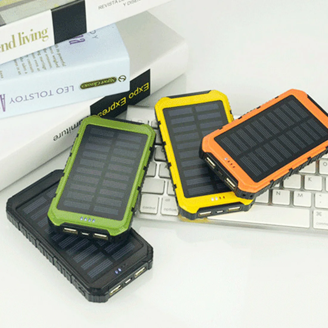 Солнечная панель солнечная батарея power Bank 20000 мАч большая емкость зарядное устройство Универсальное портативное солнечное зарядное устройство для мобильного телефона