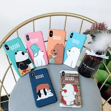 

Meachy We Bare Bears Hard Phone Cases For iPhone 6 6s Plus 7 7plus Case Cute Cartoon Hard PC Back Cover Case N21