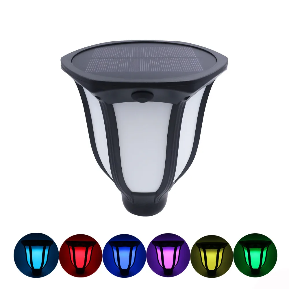 Poste de Luz ao ar Livre da Lâmpada Luz da Chama da Tocha Luz da Lâmpada de Parede Luz para Jardim de Casa Cores Leds Solar Jardim Paisagem Rgb Hot 12 6 2 Lâmpadas solares