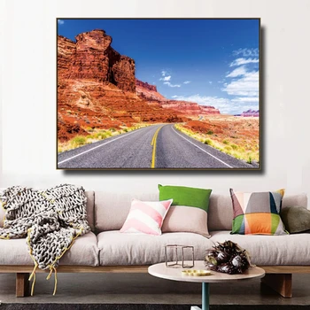 

Sahara Desert Road Scenery Canvas Painting Calligraphy Prints Home Decoration Wall Art Poster Pictures For Living Room Bedroom