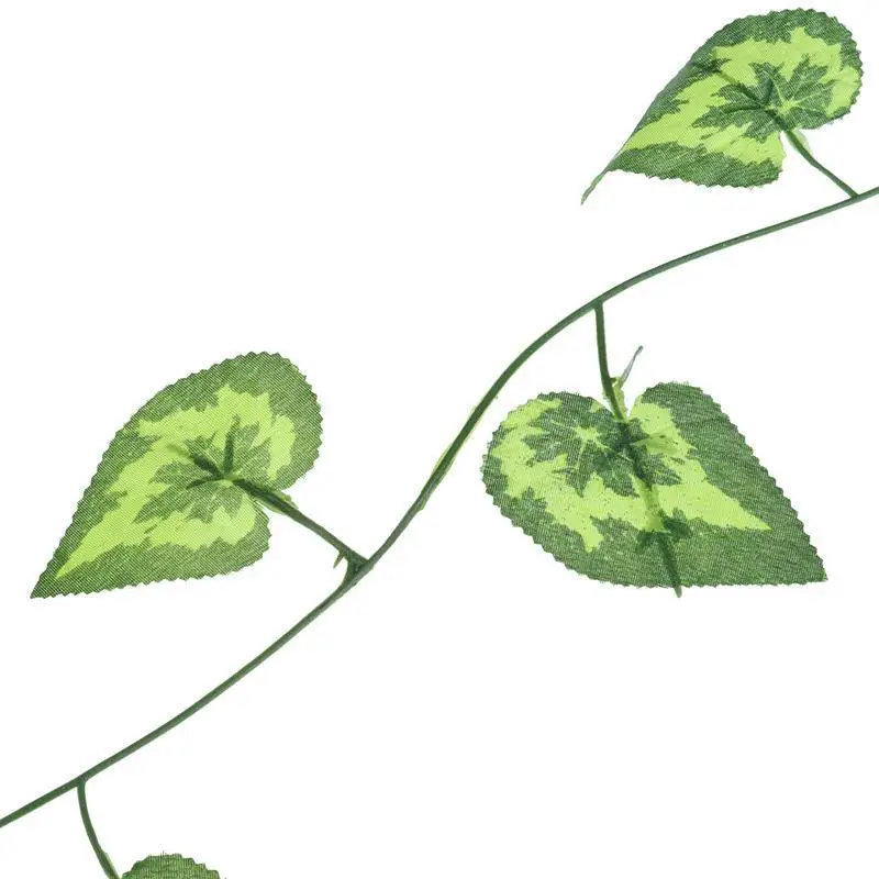 WINOMO 12 шт. 2,5 м искусственный сциндапсус Aureus лист лоза моделирование листва лозы Зеленые листья из ротанга поддельный венок садовый декор