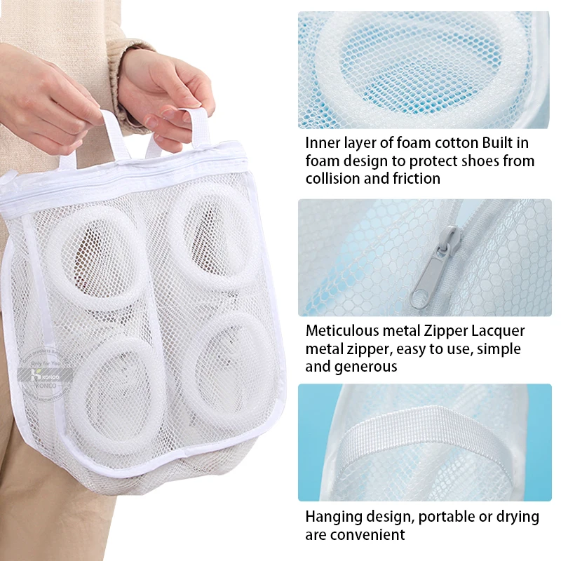 Konco Laundry Bag Shoes Washing nesh Bag Shoes Drying Bags laundry hamper washing machine bags for shoes
