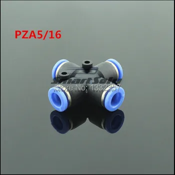

Free shipping 20pcs/lots PZA5/16 Inch pneumatic four way connectors, pneumatic fitting push in fittings quick joint