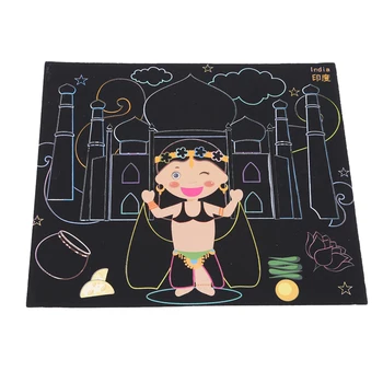 

Children Drawing Toys Diy hand-painted Paper Graffiti Painting Kindergarten Coloring Colorful Scratch Painting Toys