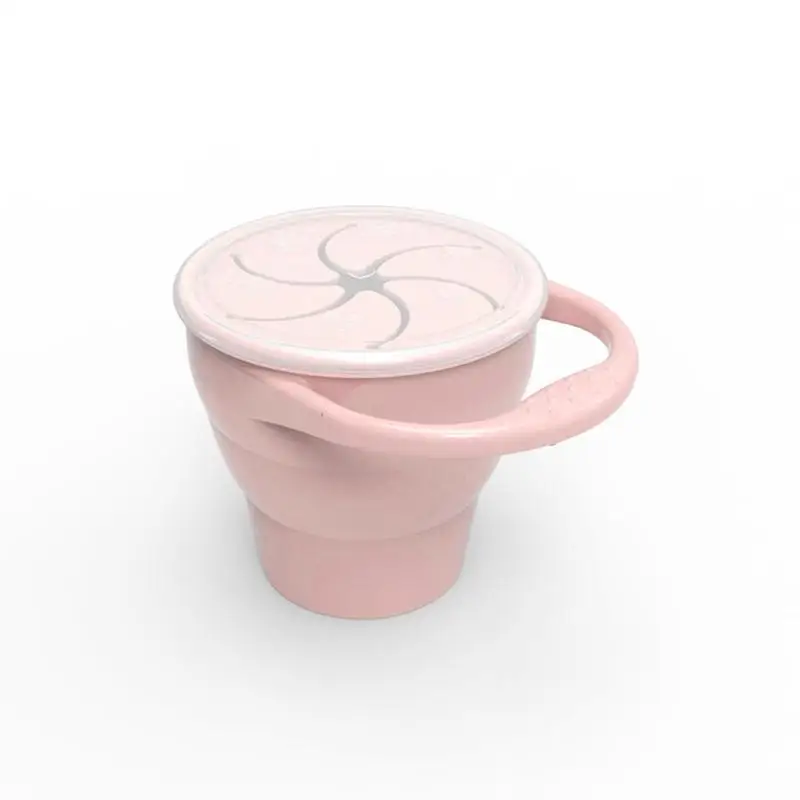 

Portable Baby Silicone Folding Snack Cup Leak-proof Folding Snack Storage Box Children Traveling Cup Bowl with Cover