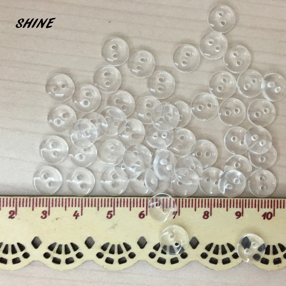 SHINE 500 шт. полимерные швейные пуговицы для скрапбукинга круглая блестящая черная