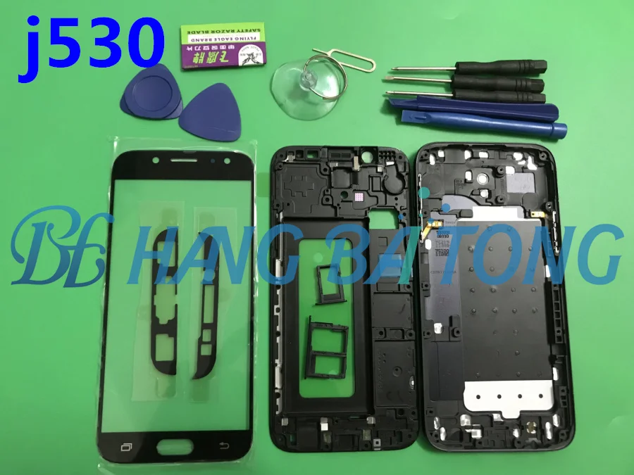 

NEW Original Full Housing Case Back Cover+Front Screen Glass Lens+Tools For Samsung Galaxy J5 2017 J530 J530F Complete Parts