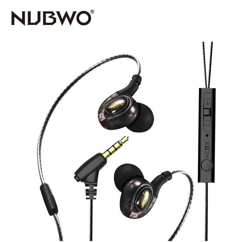 NUBWO NY56 3.5mm Jack Wired Earphones With Mic Super Bass Hands free
