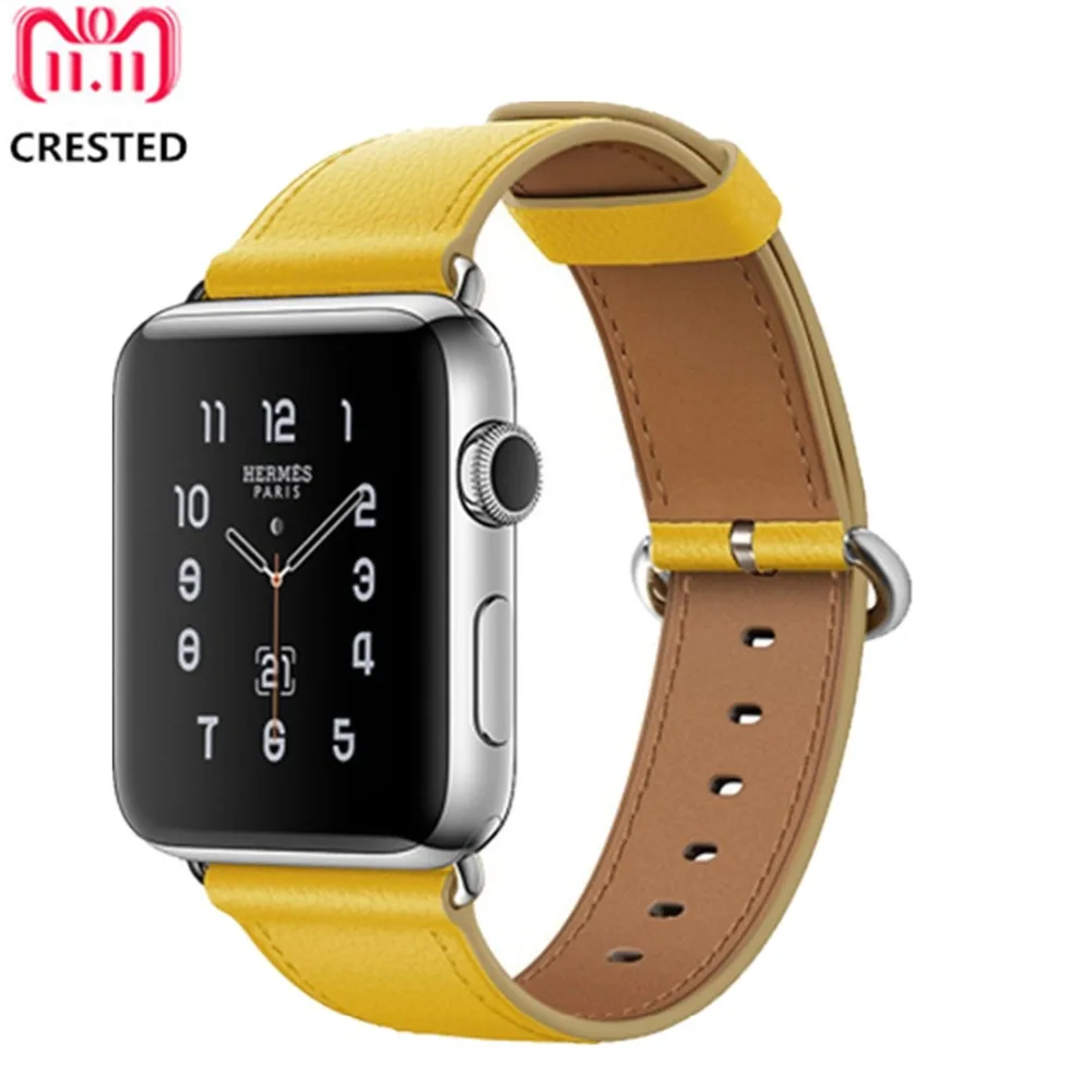 Кожаный ремешок для apple watch, ремешок apple watch 5, 4, 3, ремешок 42 мм, 44 мм, ремешок correa iwatch 5, 38 мм, 40 мм, Классическая пряжка, браслет, ремень