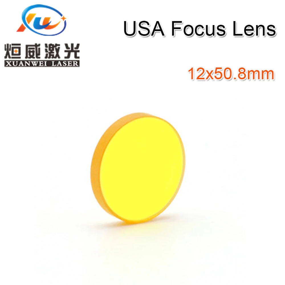 

USA CVD ZnSe focus Lens Dia 12mm FL 50.8mm 2'' for Co2 laser stamp engraving machines K40 40W 300*200mm wholesale