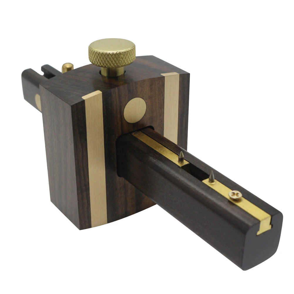 

Marking Meter 8inch/20cm Ebony Woodworking Marking Gauge Multi-Function Screw Type Woodworking Tool PAK55