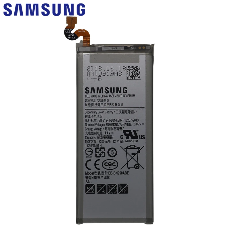 Оригинальная запасная батарея Samsung для телефона 3300 мАч фотосессия GALAXY Note 8 N950 N950F