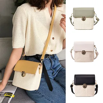 

Women Bag New Fashion Weaving Wild Contrast Bucket Messenger Shoulder taschen women bolsa masculina sac femme torebki damskie