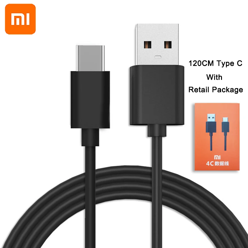 Кабель USB C 120 см оригинальный шнур для передачи данных MI Type XIAOMi 9 8 Se 6 X A2 MAX 3 MIX 2 2S 4C 5