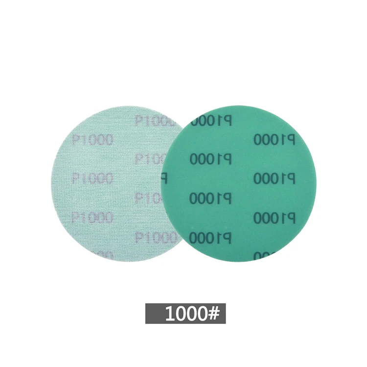 POLIWELL 5 шт. 125 мм зеленая ПЭТ пленка шлифовальная дисковая заточка 60 до 2000 Водонепроницаемый Анти-засорения наждачной бумаги крюк и петля абразивные инструменты