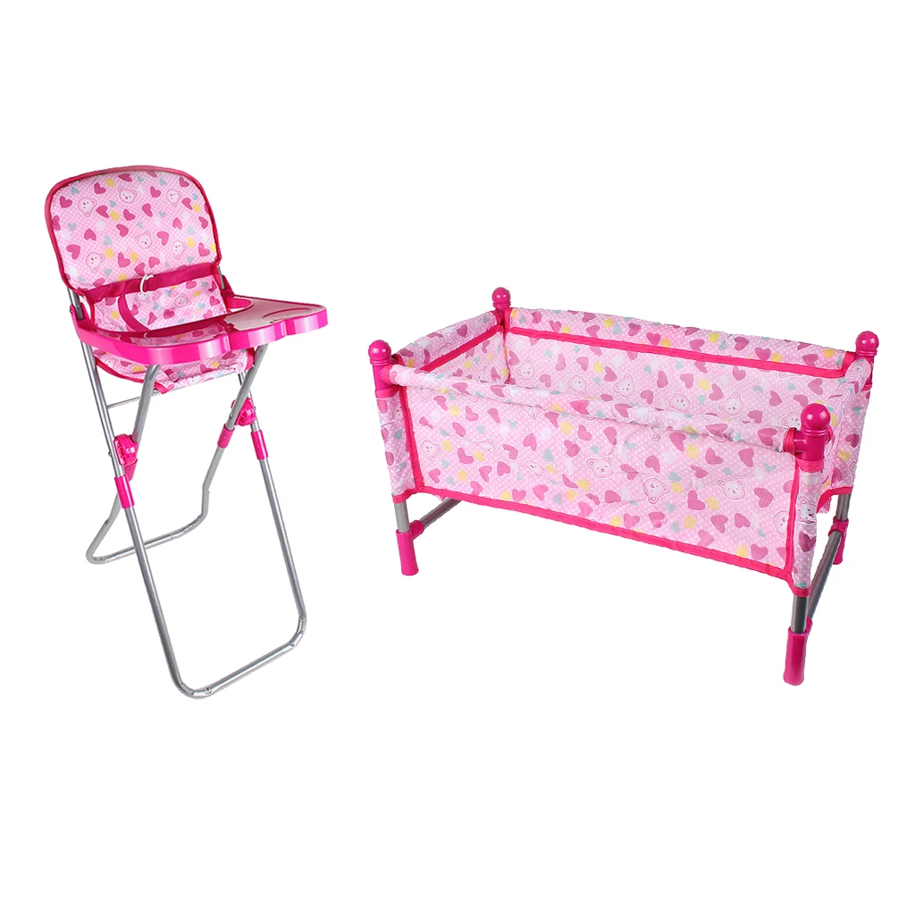 doll high chair and crib