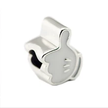 Бусины для изготовления ювелирных изделий DIY Стерлинговое серебро ювелирные изделия Микки знаковые перчатки Шарм 925 Berloque Perles Шарм