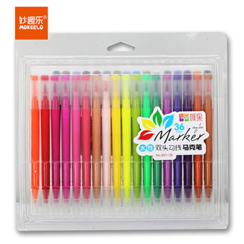 

Wonderful fun water double head watercolor pen marker set color double head hand-painted ink painting marker art supplies