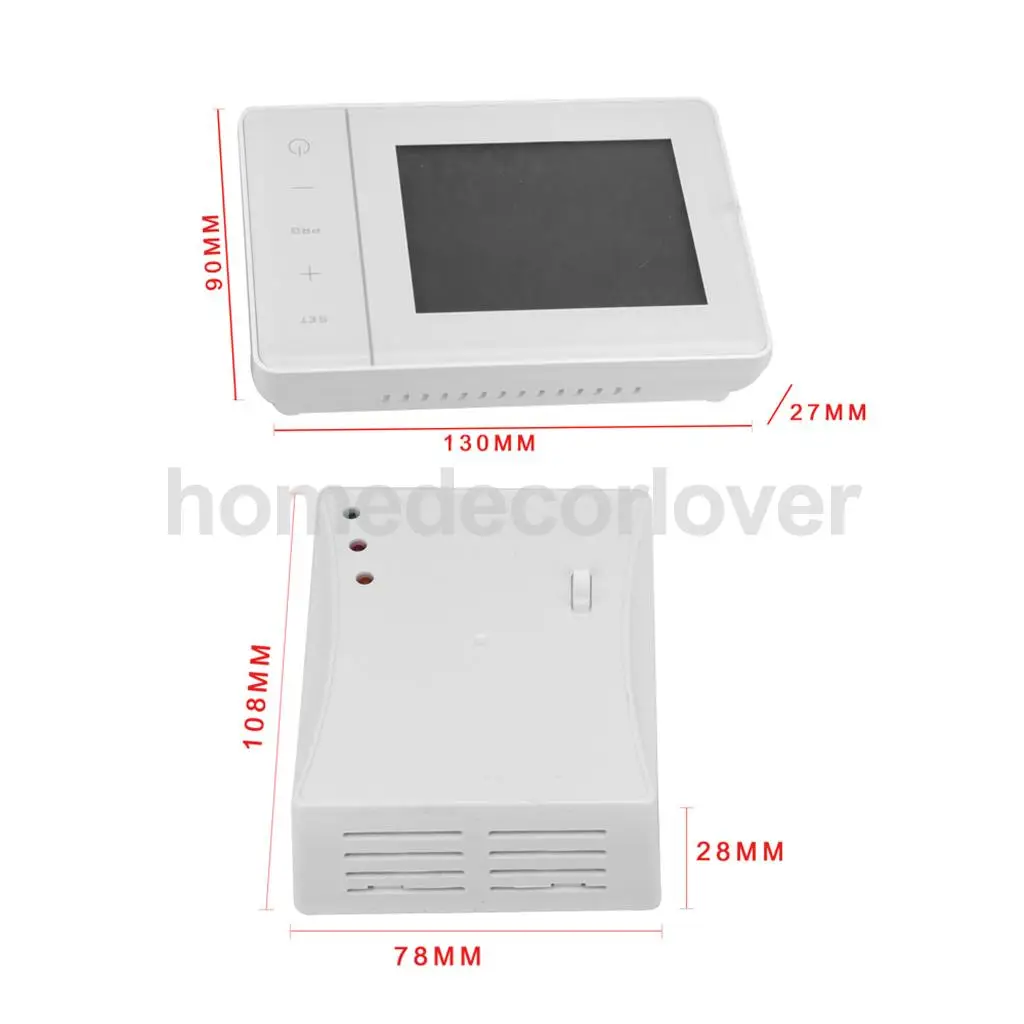HY01RF RF Wireless Room Thermostat Wall Gas Boiler Heating Remote Controller Children Safety Lock Holidays Mode NTC Sensor