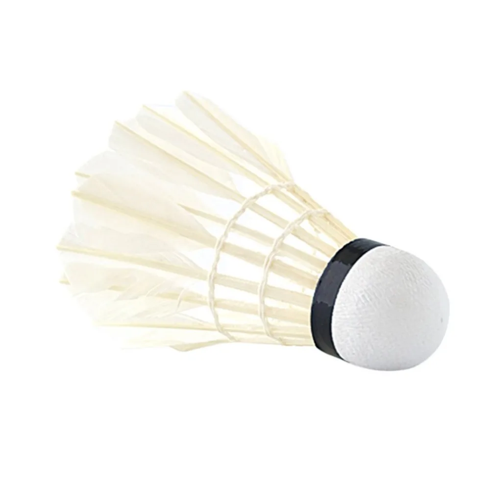 PTOTOP 4168 натуральный белый гусиное перо 12 шт. бадминтон тренировочный мяч тонкое мастерство Спорт Воланы мяч