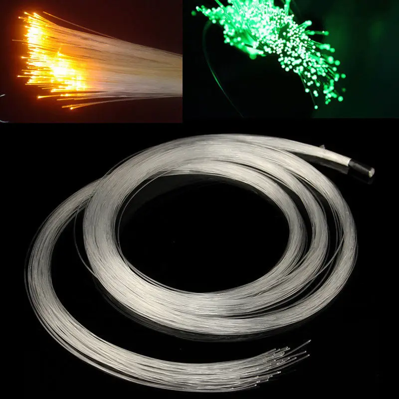 

50PCS 0.75mm(Dia.) 2M(L) PMMA Plastic optic Fiber optical Cable kit End Glow Lighting Car Home Star Ceiling DIY decoration