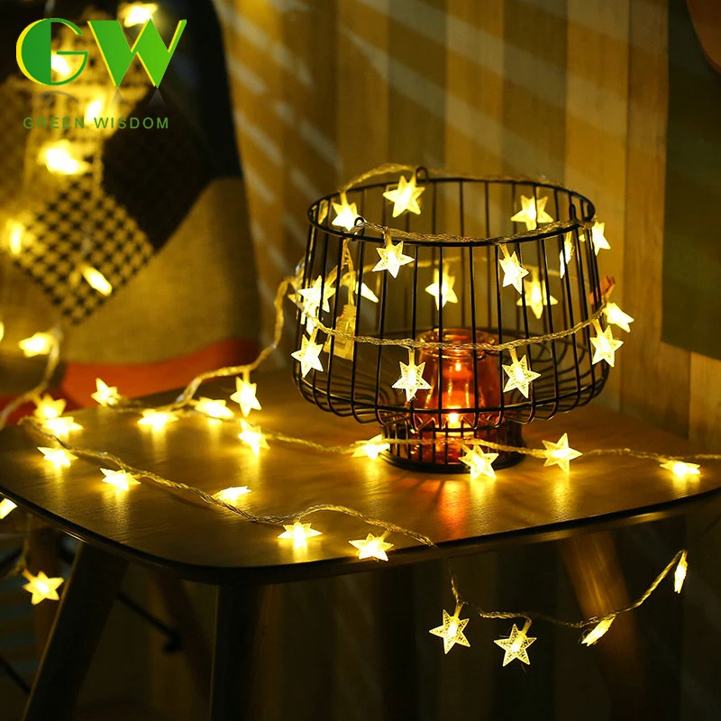 LED Star String Lights 5M 50LEDs Battery Operated /10M 100LEDs 220V