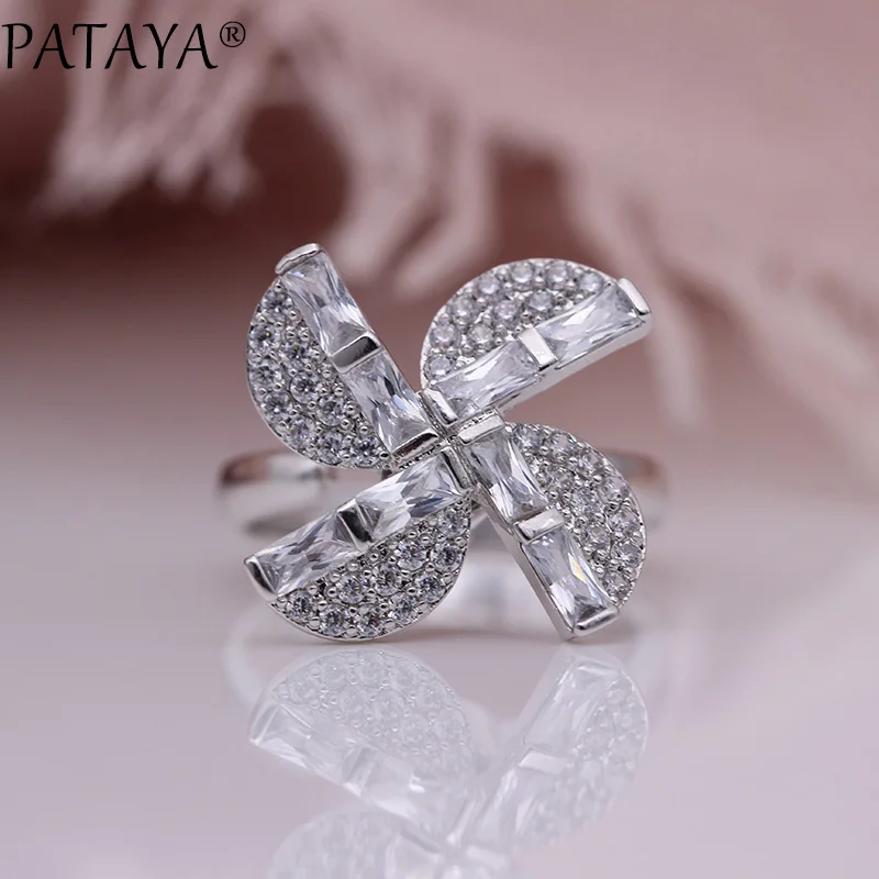 Новинка женские открытые кольца PATAYA депрессованные Свадебные модные ювелирные