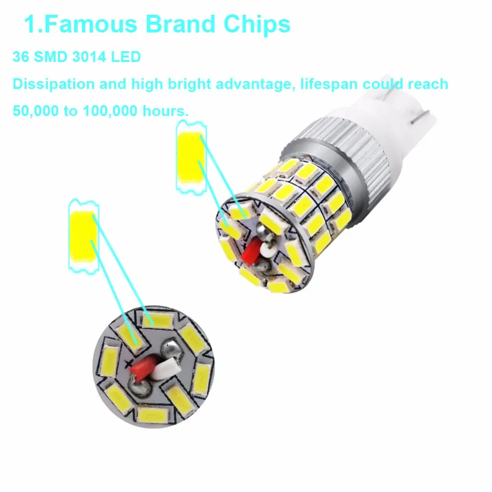 T10 W5W Led 194 36SMD 3014 Wedge Light White Car Side Bulb No Error Free 12V-30V (5)