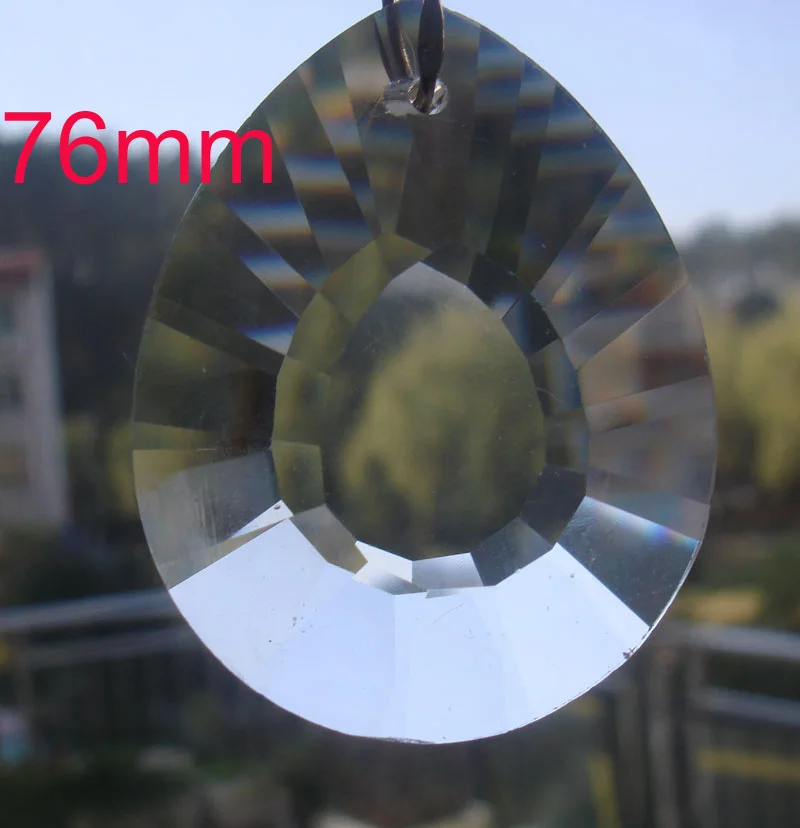 

40pcs/lot 76mm Fine Crystal Lighting Accessories Turtle Piece Shape Crystal Prisms Glass Trimming Pendant