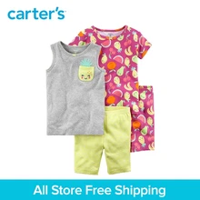 Carter’s 4-Piece baby children kids clothing Girl Summer Fruit Snug Fit Cotton Pajamas 13623212