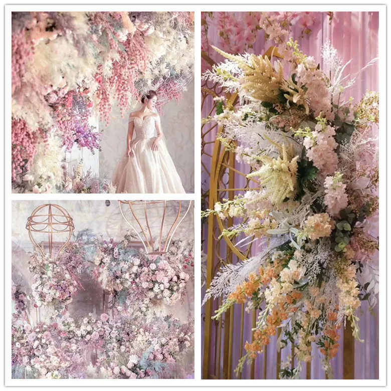 Свадебные flowers100cm премьер-трава поддельные искусственная Цветочная подделка растения туман цветы для украшения дома, свадебное украшение