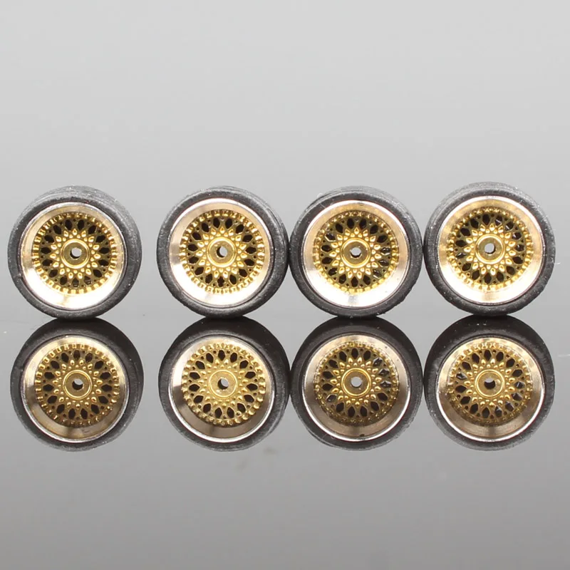 

Kids 4pieces/set scale car tires refit modify vehicle Diecast toy accessories 1:64 scale change tyre model for hot kyosho wheels