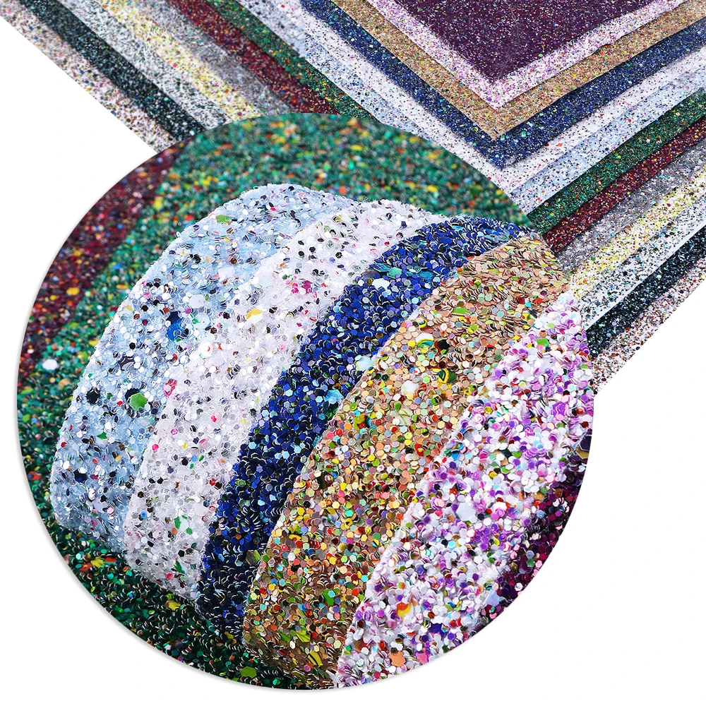 

David accessories 20*34cm Sequins faux artificial Synthetic leather fabric hair bow diy decoration crafts 1piece,1Yc4570