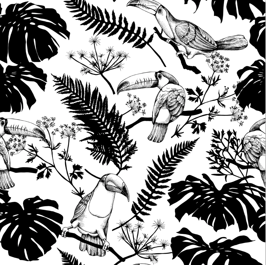 

Виниловый фон для студийной фотосъемки с изображением тропического леса ветвей деревьев попугаев зоопарка 8x8 футов 240 см x 240 см