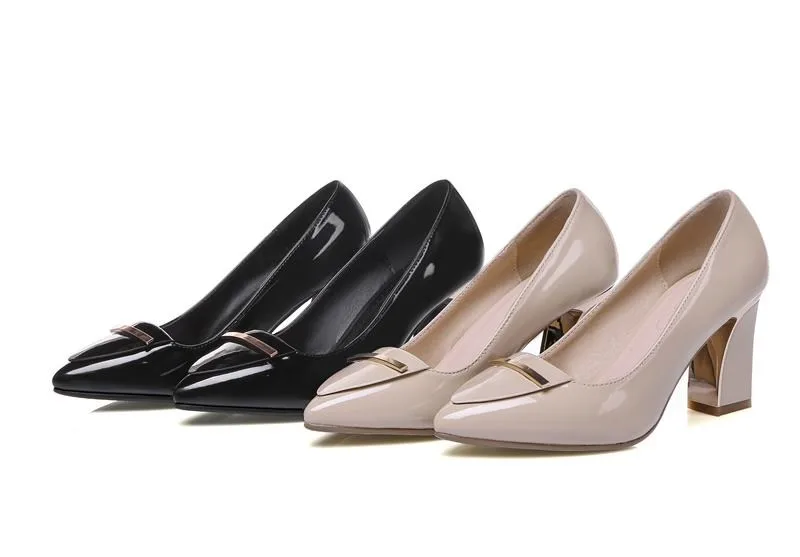 ASUMER/офисная обувь на высоком каблуке, большие размеры 33-41 женские туфли-лодочки с острым носком, на квадратном каблуке, без шнуровки женская обувь, расшитая блестками, черного и абрикосового цвета