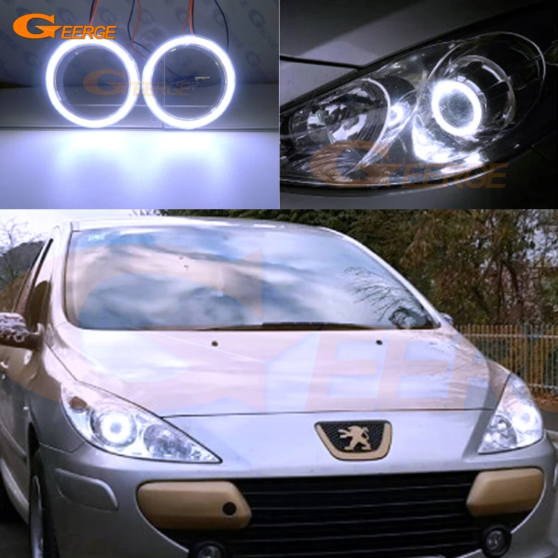 

For Peugeot 307 2006 2007 2008 2009 2010 2011 2012 Excellent angel eyes Ultra bright illumination COB led angel eyes kit