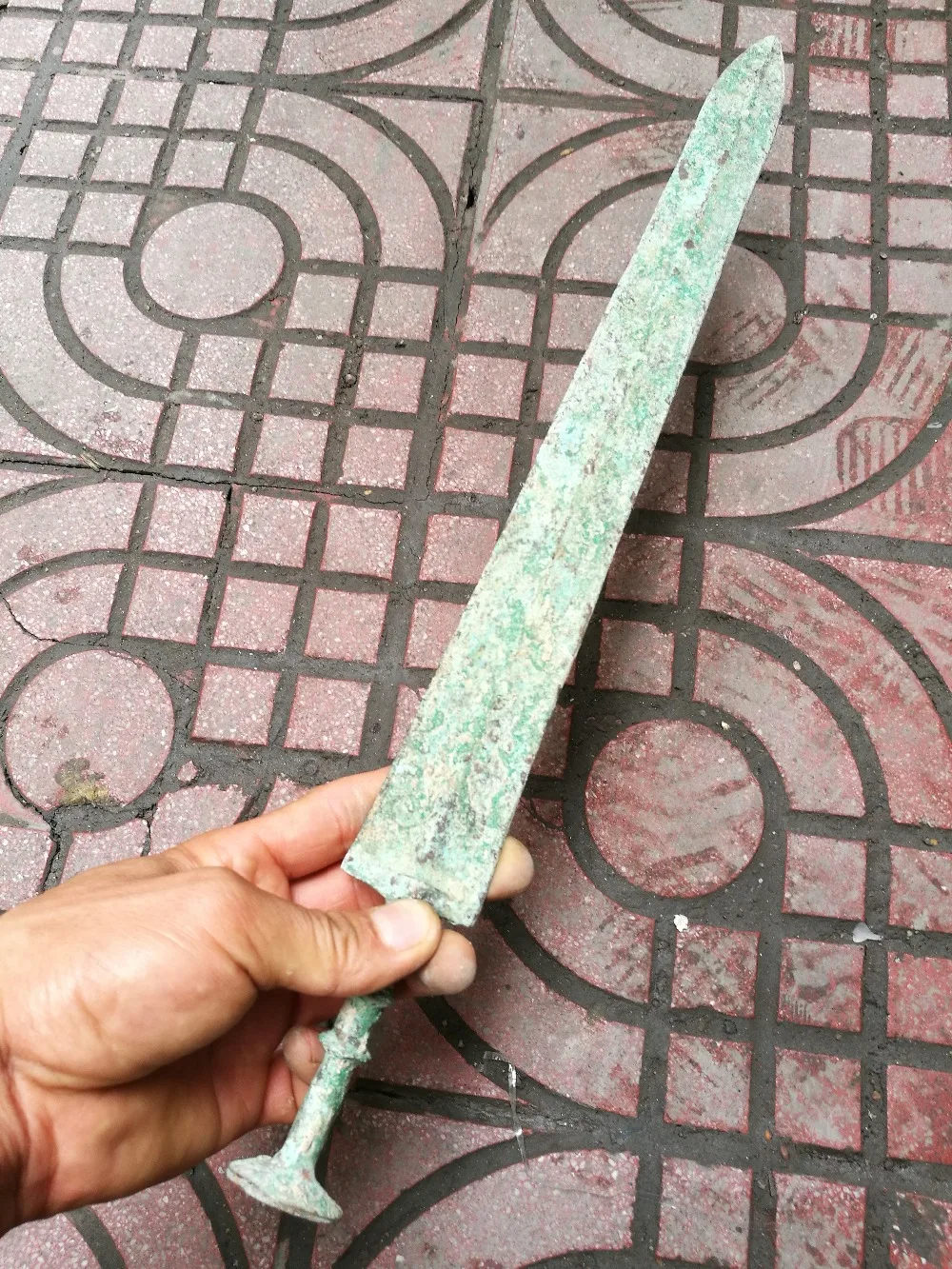 

TNUKK 450mm long / Chinese bronze, folk collection, copper sword.