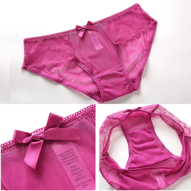 Women Lace Sexy Bra Set Push Up Underwire Ultra-Thin Cup Back Closure Underwear  (17)