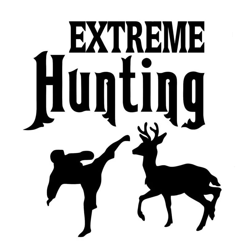 

EXTREME HUNTING After The Personalized Car Stickers Reflective Windshield Styling Accessories Black/Silver CT-410