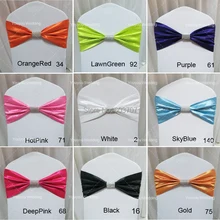 Красочные элегантность лайкра& стул с обивкой из тафты полоса с пластиковой пряжкой для свадьбы, вечерние, использования в отеле