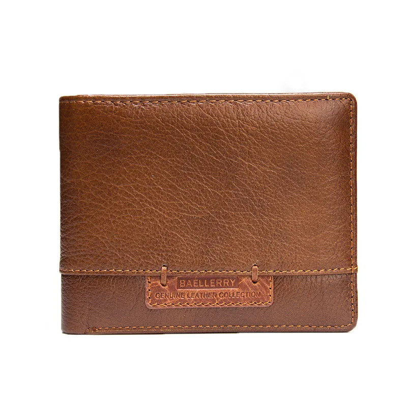 Brieftasche Echtes Beige Raum blau brown Geldbörsen Geld himmel Geldbörse Männer Leder 50 Tasche Teile Baellerry freier männer Mode blau los schwarzes wg5WdFwq