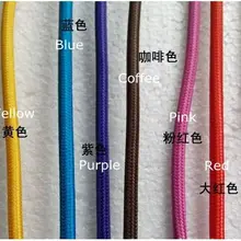 Edison лампы Красочный Ткань электрические Провода кабель, шнур для Винтаж подвесной светильник Электрические провода 220 В украшение лампы Кабели