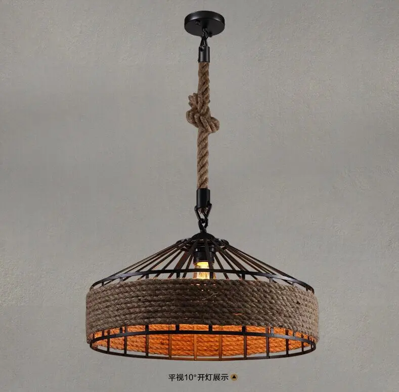 Винтажный подвесной светильник в стиле ретро веревочная лампа Эдисона|retro ceiling|bulb