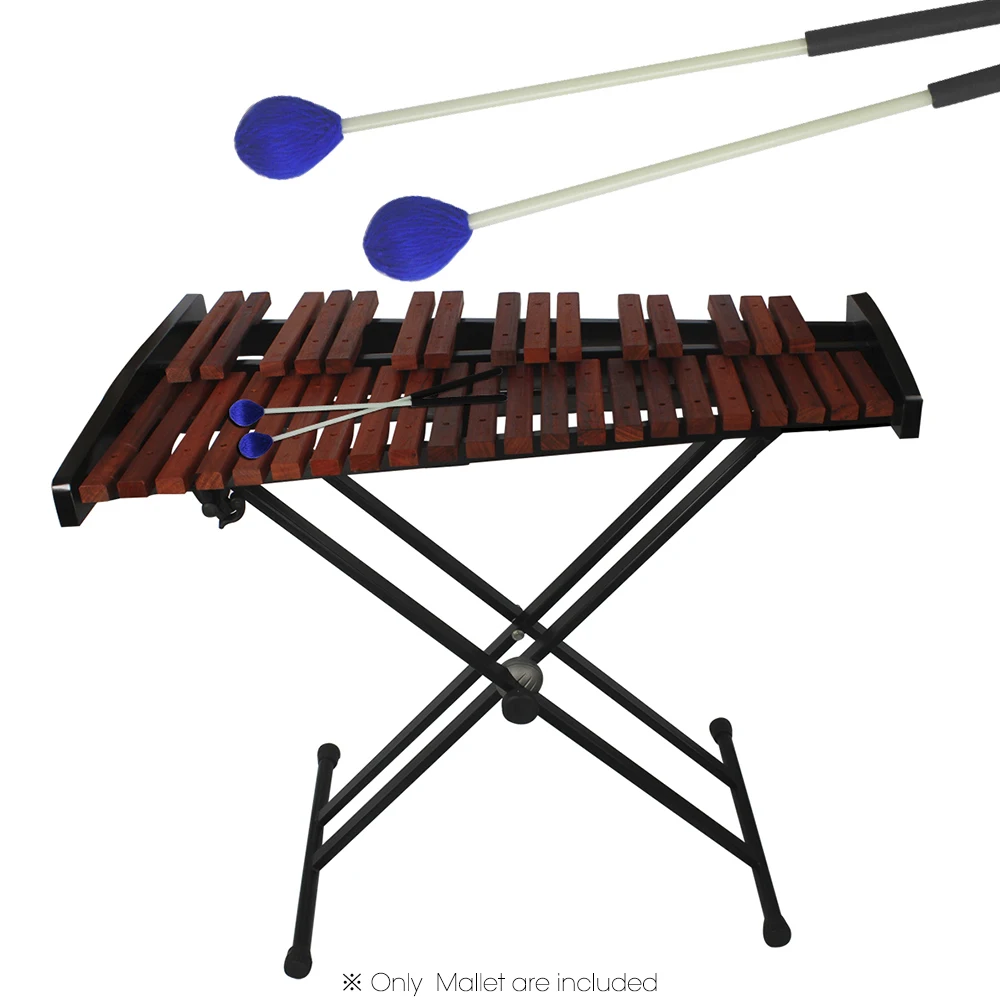 Primary Marimba Stick Mallets Xylophone Glockensplel Mallet with Fiberglass Handle Percussion Instrument Accessories - Color: Blue