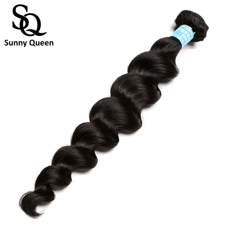 Loose Wave Brazilian Hair Weave Bundles 100% Human Hair Bundle Extensions Remy Natural Black Free Shipping