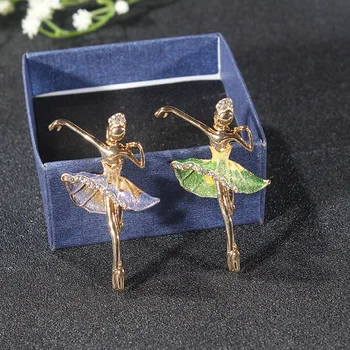 

New Enamel Color Butterfly Pin Brooch Ballet Girl Brooch Pin Neckwear And Accessories 180609-1