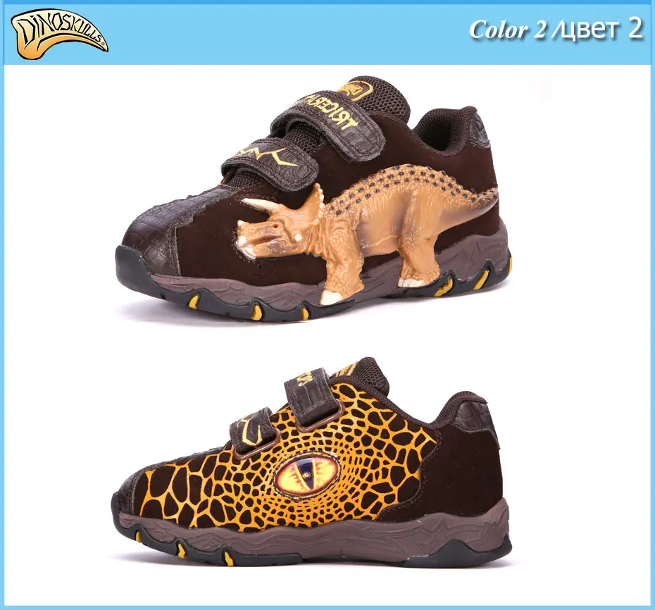 3d com Luz Dinoskulls Menino Tênis Brilhantes Led Light up Shoes Couro Genuíno Luz Calçados Esportivos 27 Dinossauro -34 2020 6 Cheap Tênis
