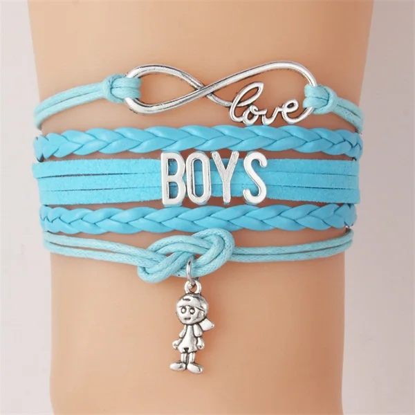 Infinity Love Boys Bracelet Handmade boy charm bracelet & bangles