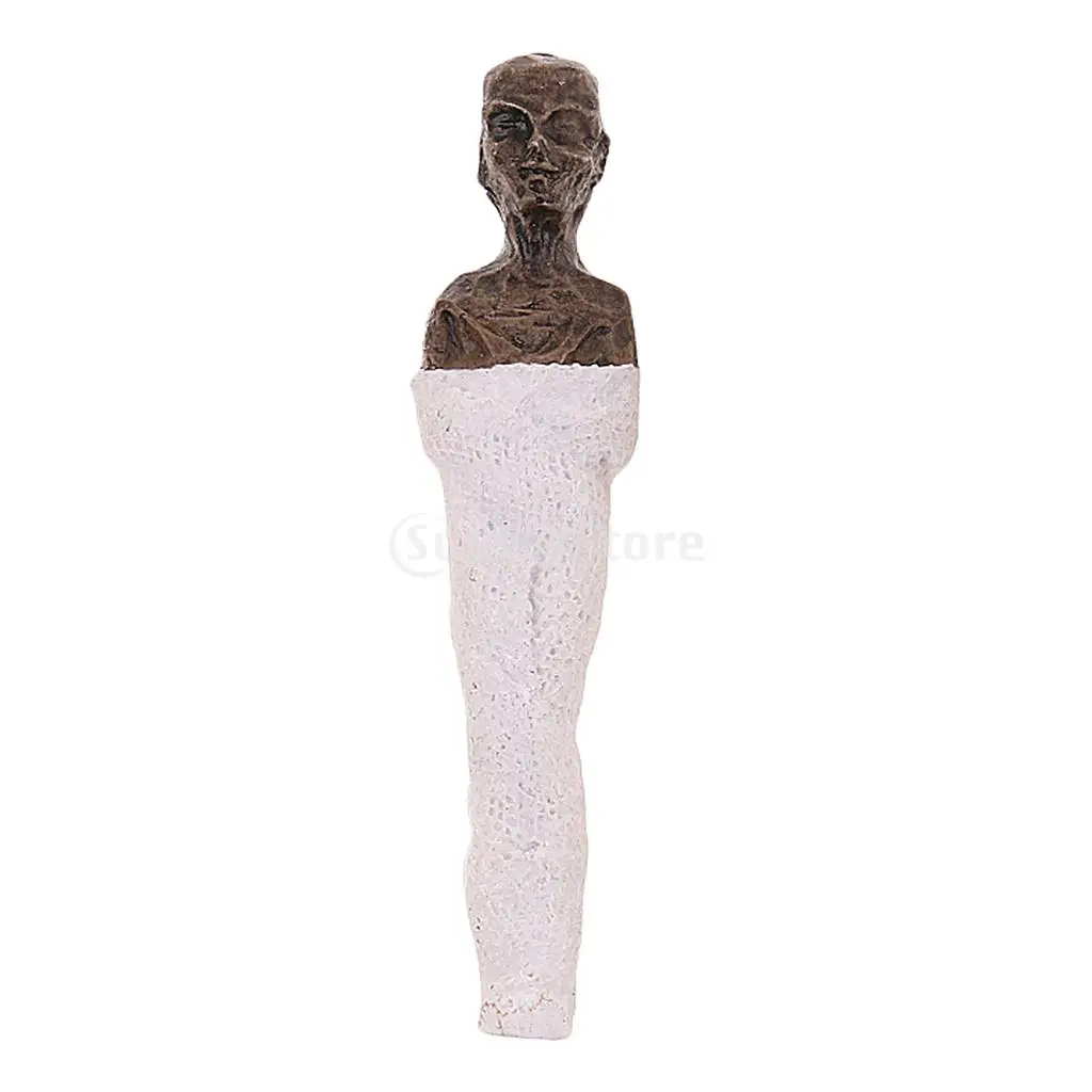 4 Inch Ancient Egyptian Coffin with Mummy Figurine for Home Decoration Resin Craft Collectible
