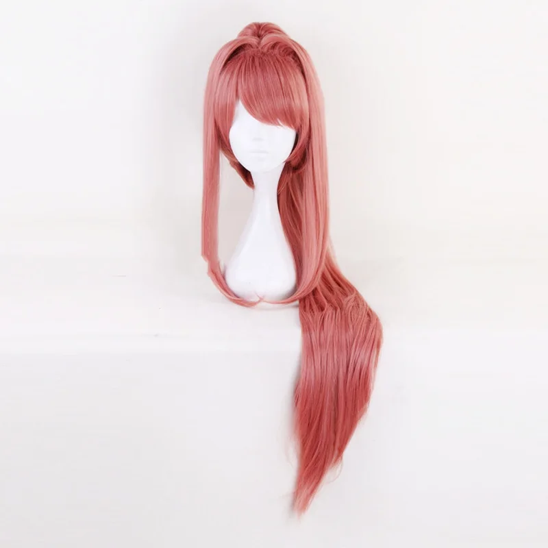  High Quality Doki Doki Literature Club Monika Wigs DDLC 95cm Long Heat Resistant Synthetic Hair Per